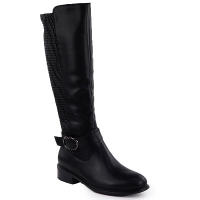 Women's boots with a decorative strap on the block, black Filippo 7437
