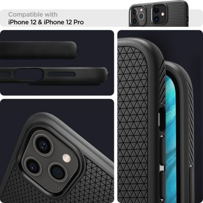 13. Spigen Liquid Air Case for iPhone 12 / iPhone 12 Pro - Matte Black