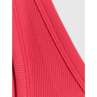6. Women's slim ribbed knit top 4F 4FRSS26TSLEF337-62S