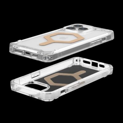 3. UAG Plyo MagSafe case for iPhone 15 Pro Max - transparent and gold