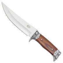SCK hunting knife with a wooden handle