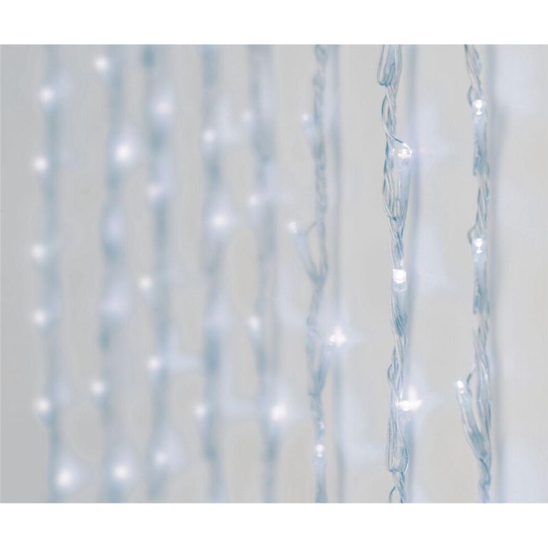 12. CHRISTMAS TREE LIGHTS LIGHT CURTAIN WATERFALL OUTDOOR 220 LED COOL WHITE 5 SPEEDS