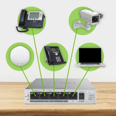 4. Zyxel GS1005-HP 5p PoE Switch (PoE+: 4) 60W Unmanaged Gigabit