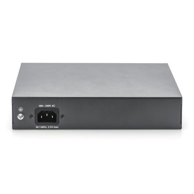 12. Digitus Unmanaged desktop network switch 8x RJ45 Gb/s (including 6xPoE) + 2x SFP, PoE++ max budget 180W