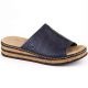 8. Comfortable Rieker W RKR670 navy blue flip-flops