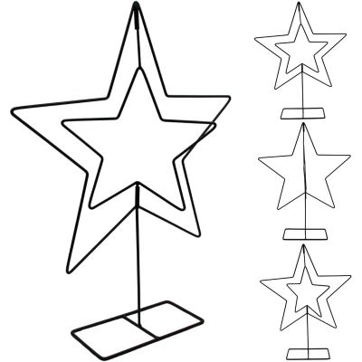 13. DECORATIVE STAR METAL STAND 50CM BLACK MICA