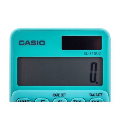 3. CASIO Pocket Calculator SL-310UC-GN BOX, 10-digit, 70x118mm, cardboard, green