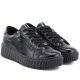 8. Women's patent leather platform shoes, black, Vinceza 133134