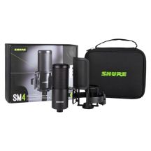 Shure SM4-K-KIT - Externally polarized condenser microphone, holder, pop filter, case