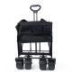 5. Wozinsky WZP-100 beach, tourist, garden trolley, durable, wide wheels, with safety net up to 100 kg - black