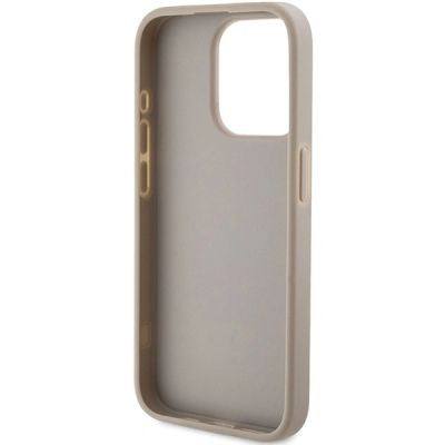 7. Guess 4G Triangle Metal Logo Case for iPhone 15 Pro - White