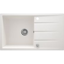 Single-bowl granite sink with drainer