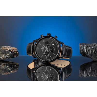 5. Giewont Chronograph Sapphire Black Men's Watch GW6310-A1