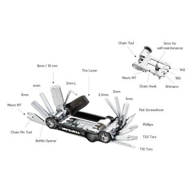 3. TOPEAK MINI 20 PRO wrench black