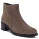 Women's leather ankle boots with a block heel, beige Sergio Leone BT-52-S