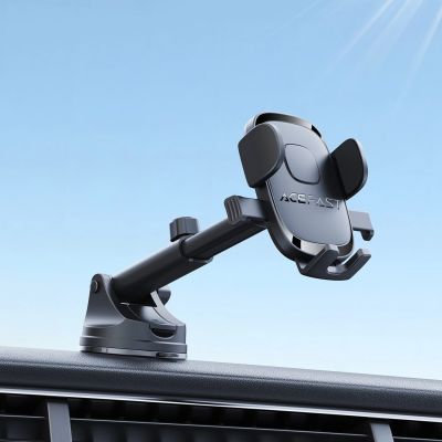 6. Acefast D57 Car Mount with Suction Cup for Dashboard/Windshield - Black