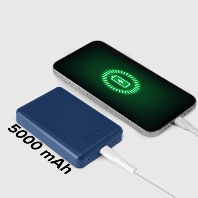 7. Powerbank SBS TEBB5000MAG1CB 5000 mAh compatible with MagSafe - blue