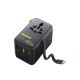 3. Baseus PicoGo AG11 45W 6-in-1 Travel Adapter with Retractable USB-C Cable - Black
