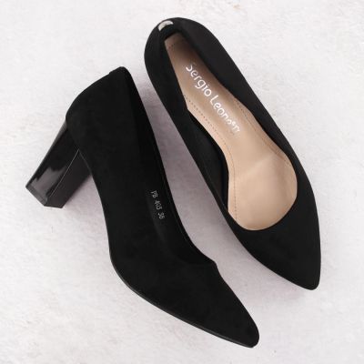14. Sergio Leone W PB403 SK429B Block Heel Pumps