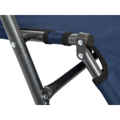 7. MULTIPLE-POSITION LEVEL CHAIR WITH HEADREST, NAVY BLUE