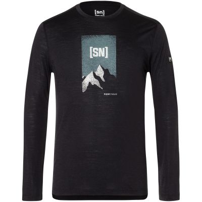 3. Men’s SUPER.NATURAL M 2 Pitch LS Long-Sleeve Shirt, Black