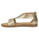 3. Women's openwork gold sandals Filippo DS7889