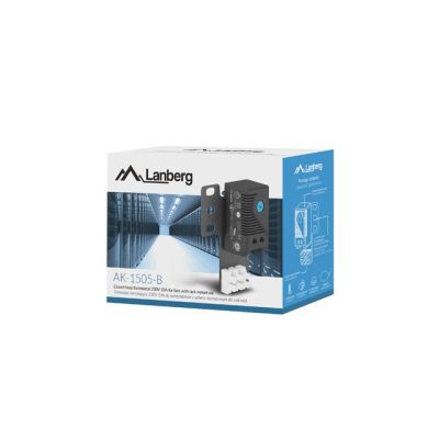 5. LANBERG 10A Closing Thermostat for Cabinets with Mounting Ear (Rack) and Electrical Terminal Block, Black