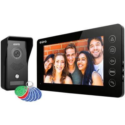 EURA VDP-76A3 video intercom black monitor