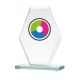 Glass trophy with LuxorJet color print