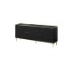 GLAMOUR Chest of Drawers 180x40x75.5 Matte Black + Gold
