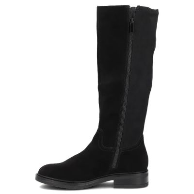 3. Black Leather Stretch Boots Filippo DKZ8222