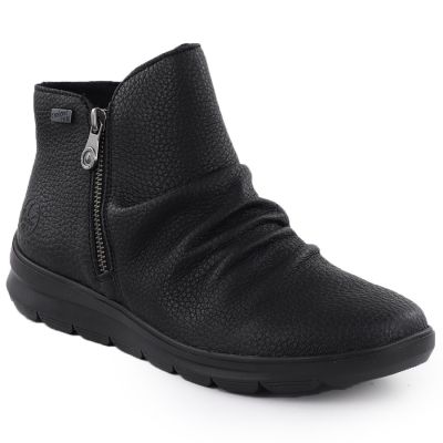 Women’s Black Waterproof Leather Ankle Boots – Rieker Z0056-00
