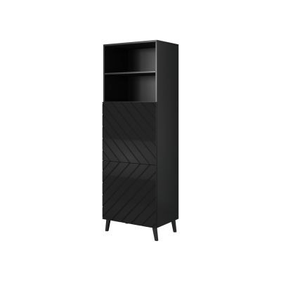 ABETO display cabinet 60x40xH176.5 black/gloss black
