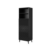 ABETO display cabinet 60x40xH176.5 black/gloss black