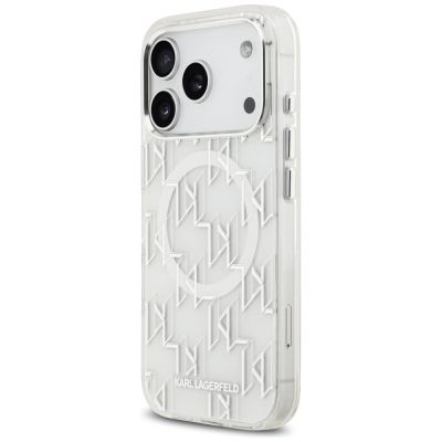 2. Karl Lagerfeld IML KL Monogram MagSafe Case for iPhone 17 Pro - White