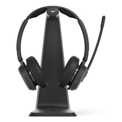 7. EPOS IMPACT 1061 ANC Wireless Headset Headband Office/Call Center Bluetooth Charging Base Black