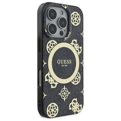 4. Guess IML Peony On 4G Background MagSafe case for iPhone 16 Pro - black