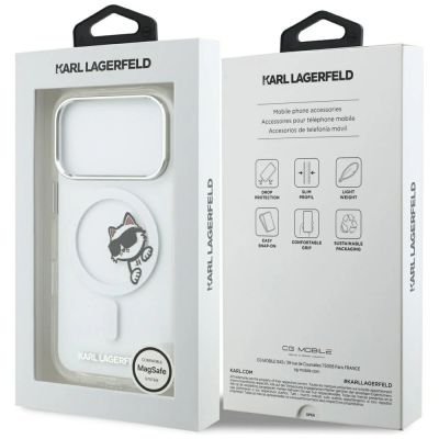 8. Karl Lagerfeld IML Peekaboo MagSafe Case for iPhone 17 Pro - Clear