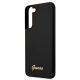 6. Guess Silicone Script Metal Logo Case for Samsung Galaxy S22+ - Black