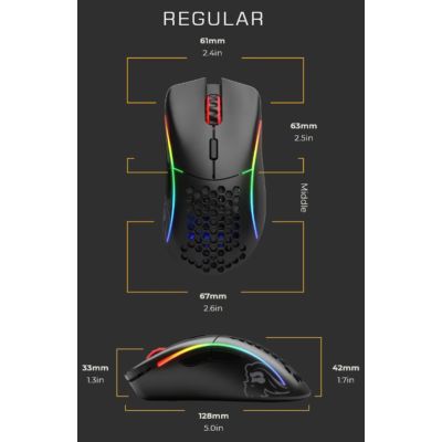 9. Glorious PC Gaming Race Model D mouse Right side USB Type-A Optical 12000 DPI