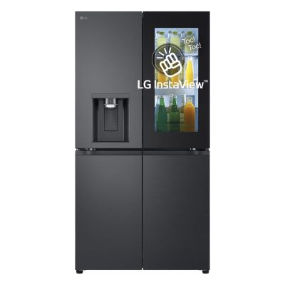 LG GMG960EVJE Multi Door Side-By-Side Refrigerator 179cm Essence Black Steel Matte Black Total NoFrost Water Feeder