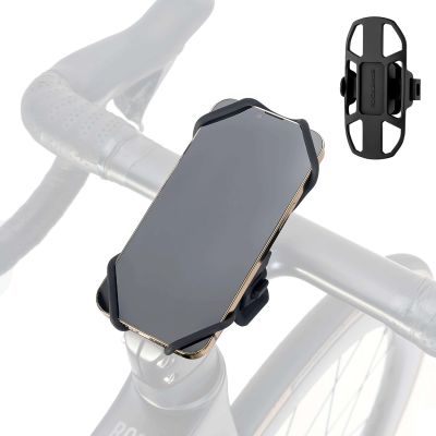 2. Rockbros 250015001 silicone clamp phone holder - black
