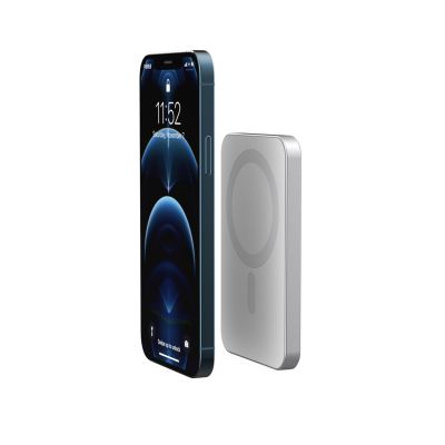 4. RealPower PB-5000 Mag Lithium Polymer (LiPo) 5000 mAh Wireless Charging Silver