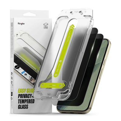 Ringke Easy Slide Privacy 2-Pack Tempered Glass Screen Protector for Google Pixel Pro 9 Pro XL / 10 Pro XL / 11 Pro XL