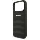6. Mercedes AMG Leather Debossed Lines Logo Case for iPhone 18 Pro Max / 17 Pro Max - Black