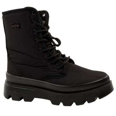Progress Women’s Winter Snow Boots Black, Insulated with Sheepskin Lining