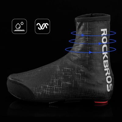 6. Rockbros LF1081 Windproof Waterproof Shoe Covers 42-46 cm - Black