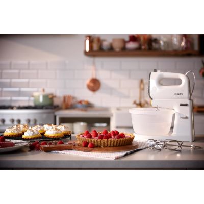 18. Philips Viva Collection HR3745/00 mixer Stand mixer 450W Gray, White