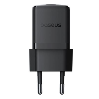 2. Baseus Palm 1C 20W Wall Charger (with Baseus Mini White USB-C 60W (20V/3A) 1m Cable) - Black