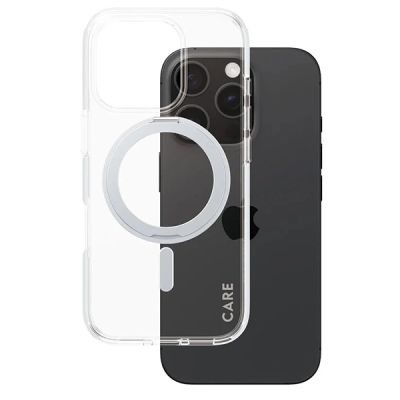 2. CARE by PanzerGlass Feature Kickstand Case iPhone 16 Pro 6.3" silver/silver MagSafe 1326